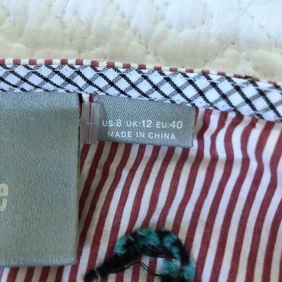 Maeve Anthropologie Women's Sz 8 Bathing Beauty Divers Swimming Tie Waist Dress - Picture 7 of 10